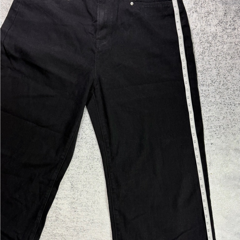 Cider Wide-Leg Black Jeans 1XL | High-Rise Minimalist Denim - Picture 8 of 11